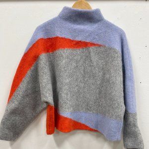 ZARA color block Alpaca sweater